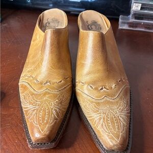 Charlie 1 Horse Lucchese Heel Western Boot Cowboy Mules Slip On 9B